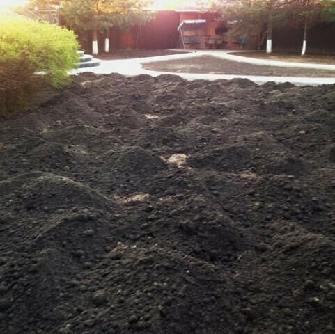 Привоз грунта перед посевом газонной травы